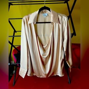 BRAND NEW WITH TAGS long sleeve satin blouse